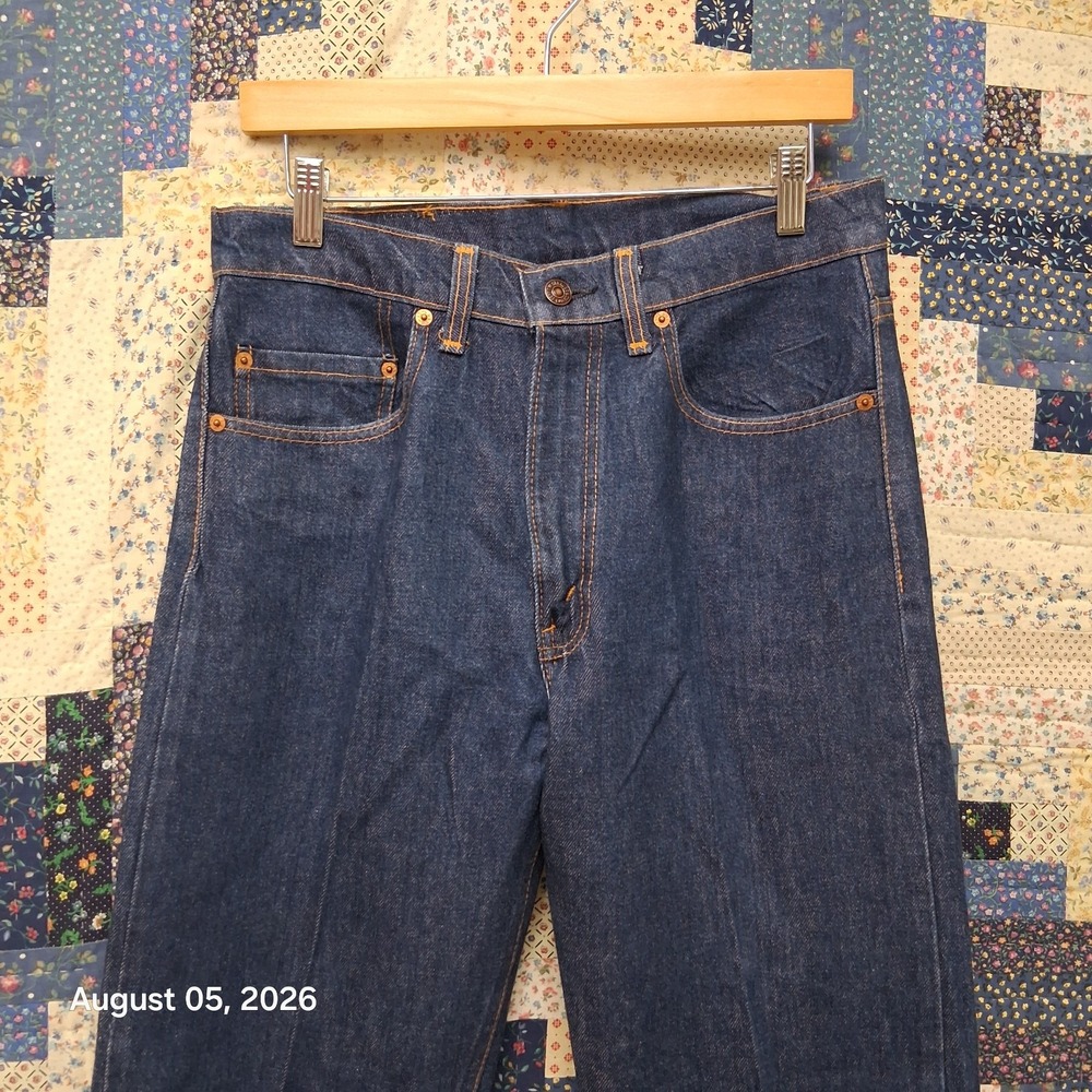 Vintage 1987 Levis 505 Mens W33 L33 Indigo Denim Jeans Canada Straight Leg Pants